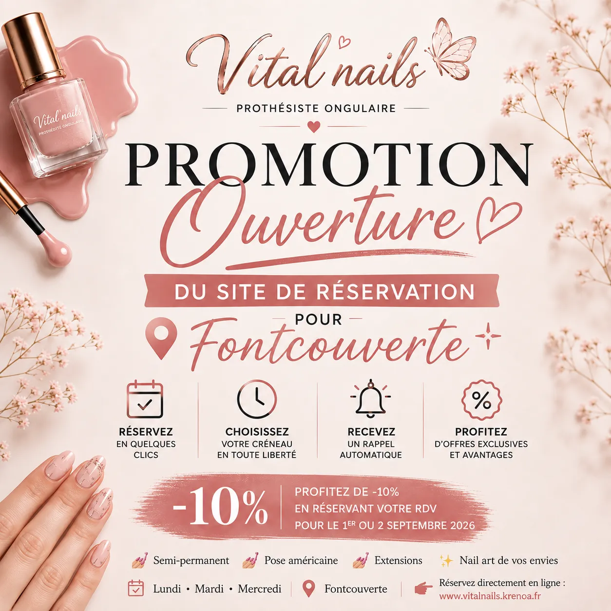 Offre de lancement du site de réservation